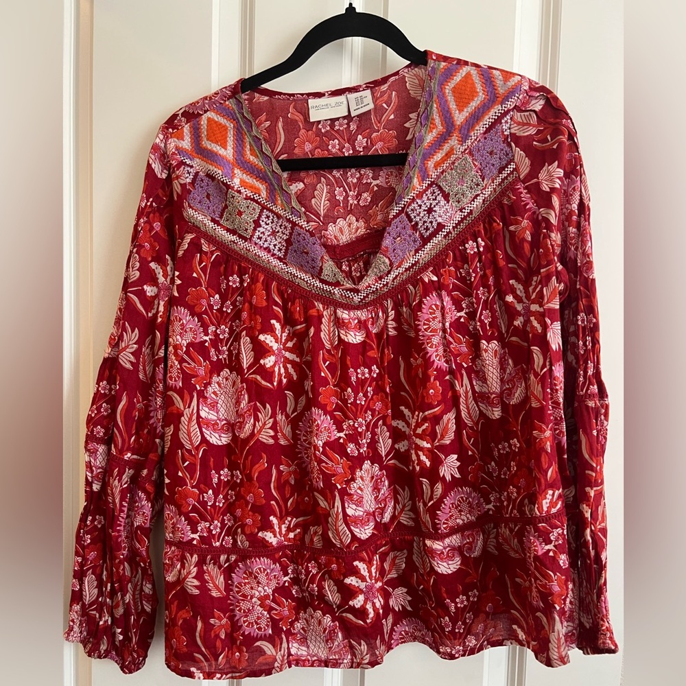Rachel Zoe 100% cotton long sleeve blouse.